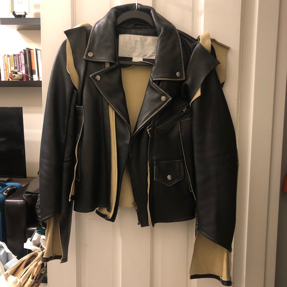 Margiela for H&M deconstructed leather moto jacket
